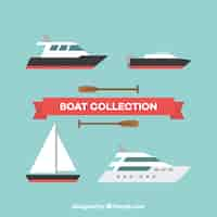 Free vector pack of boats with variety of designs