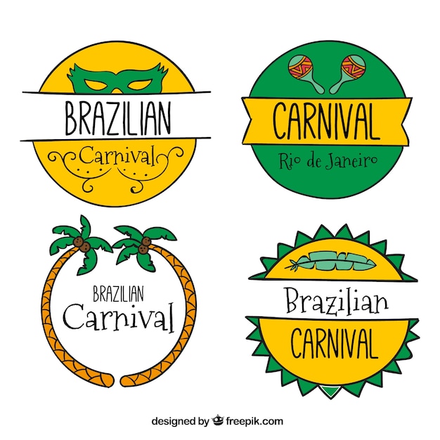 Pack of brazilian carnival stickers