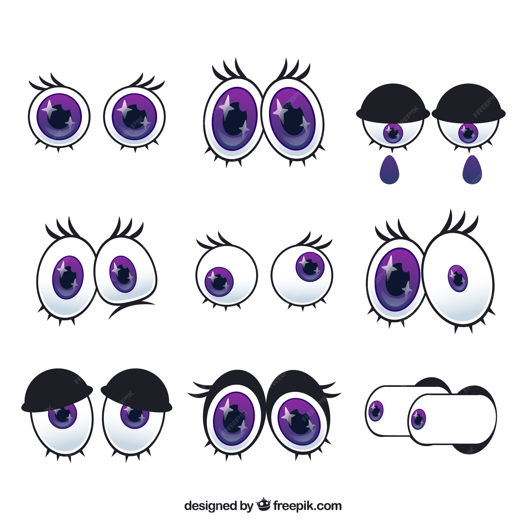 high eyes clipart hand