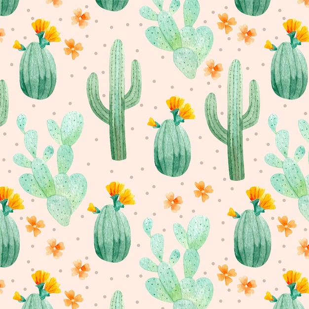 Free vector pack of cactus plants pattern