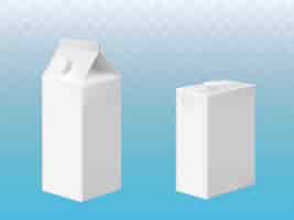 Free vector pack of carton drink brick