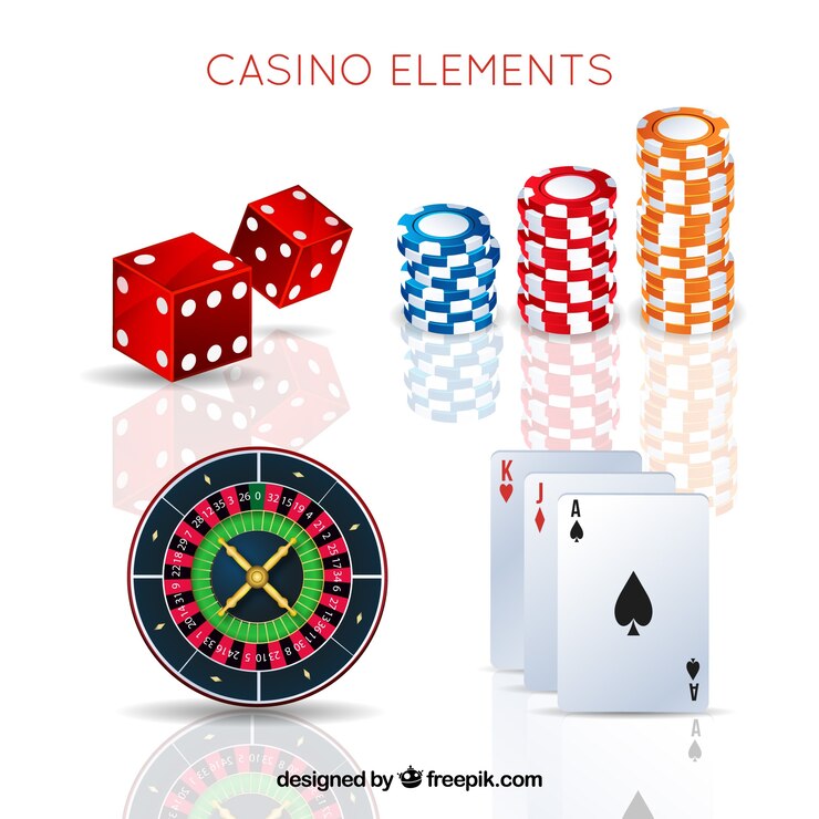 Free Vector pack of casino elements