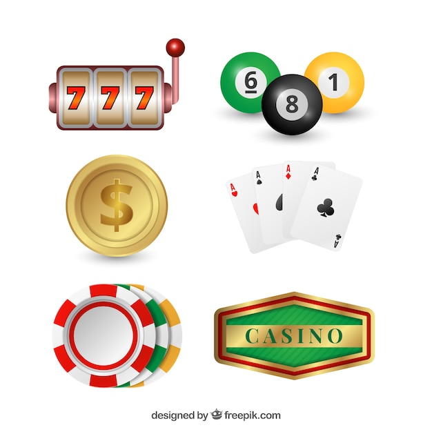 Confezione di oggetti del casinò