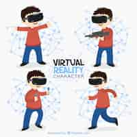 Free vector pack of children in virtual worlds