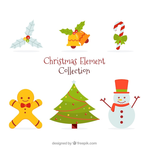 Pack of christmas decorative elements