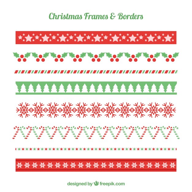 Free Vector pack of christmas decorative elements