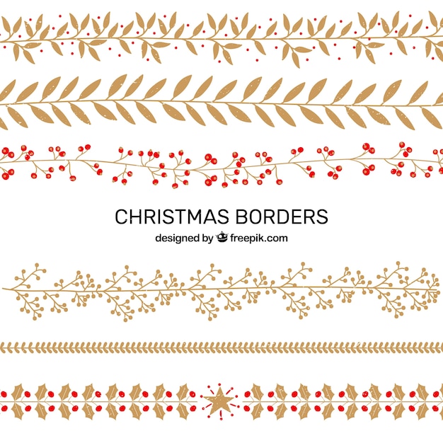 Free Vector pack of christmas decorative elements