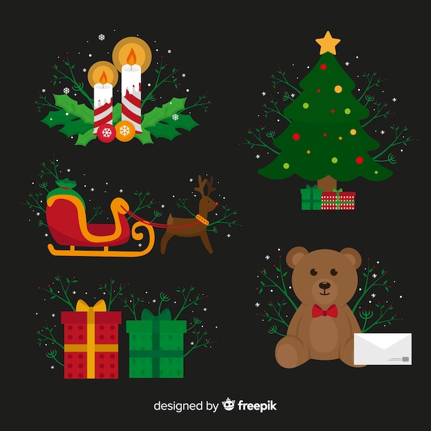 Free vector pack of christmas elements