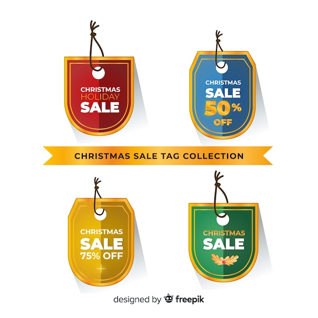 Pack of christmas sale tags