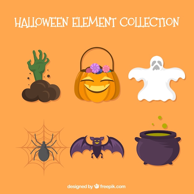 Pack of classic halloween elements