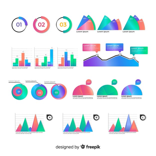 pack of colorful infographic elements