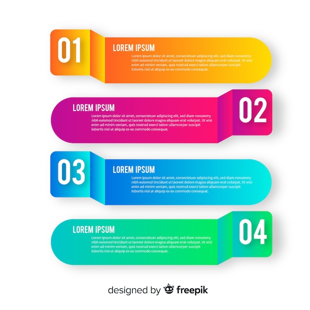 다채로운 infographic 평면 디자인의 팩