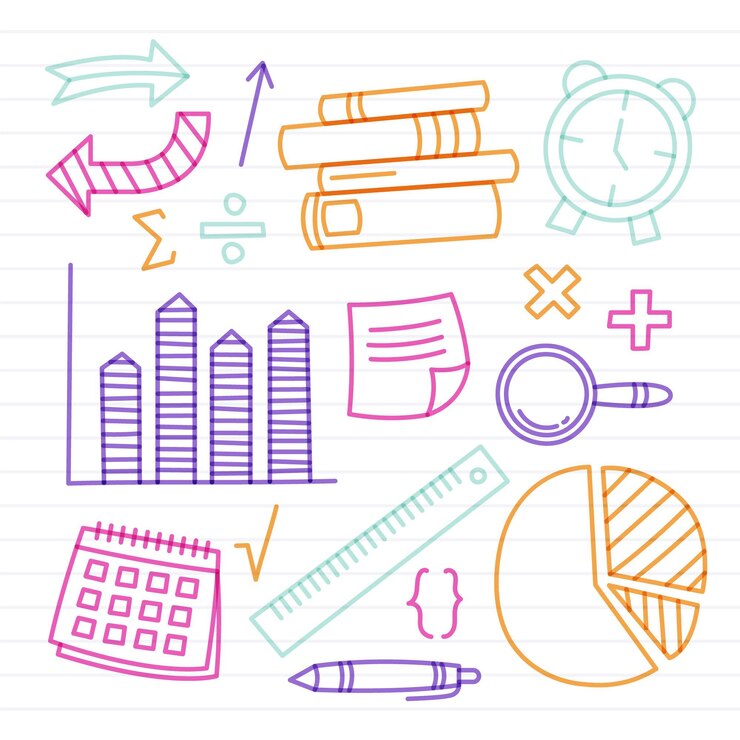 Free Vector pack of colorful school infographic elements