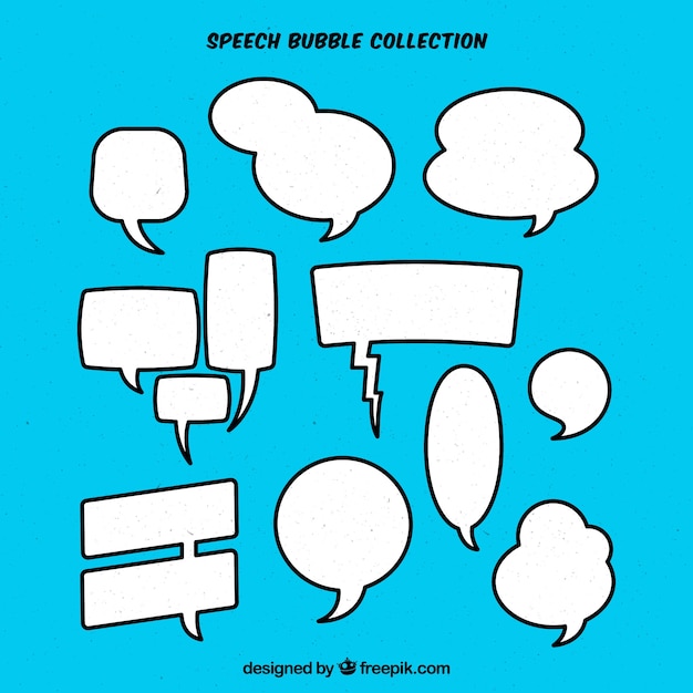 Free vector pack of comic speech bubbles