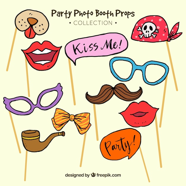 Free vector pack of costume party elements