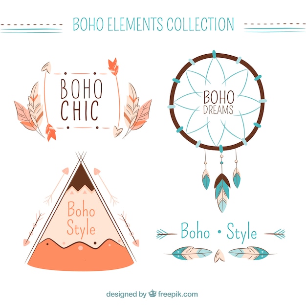 Pack of cute boho elements