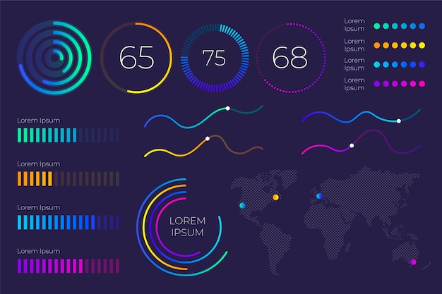 Free vector pack of dashboard elements