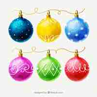Free vector pack of decorative christmas balls
