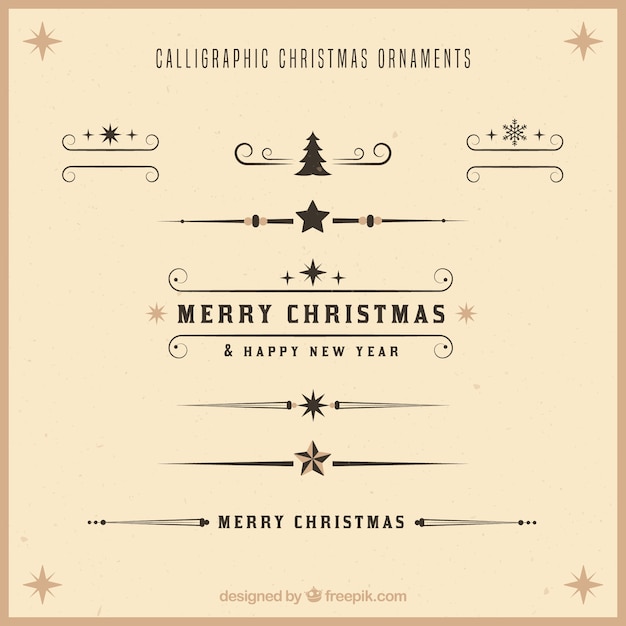 Free vector pack of decorative christmas borders