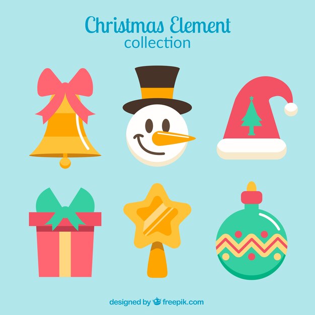 Pack of decorative christmas elements