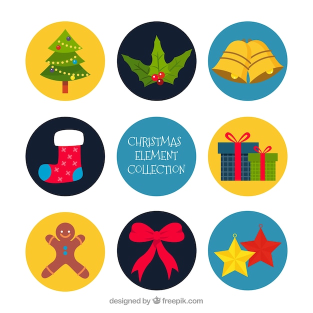 Free vector pack of decorative christmas elements