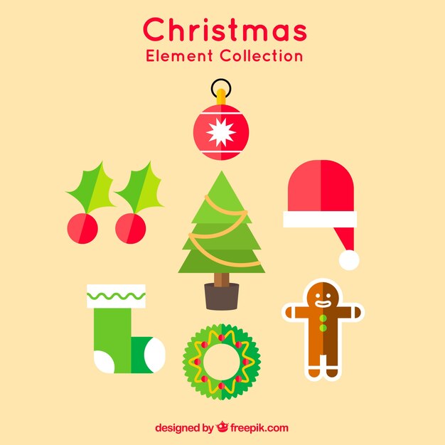 Набор декоративных элементов рождества
