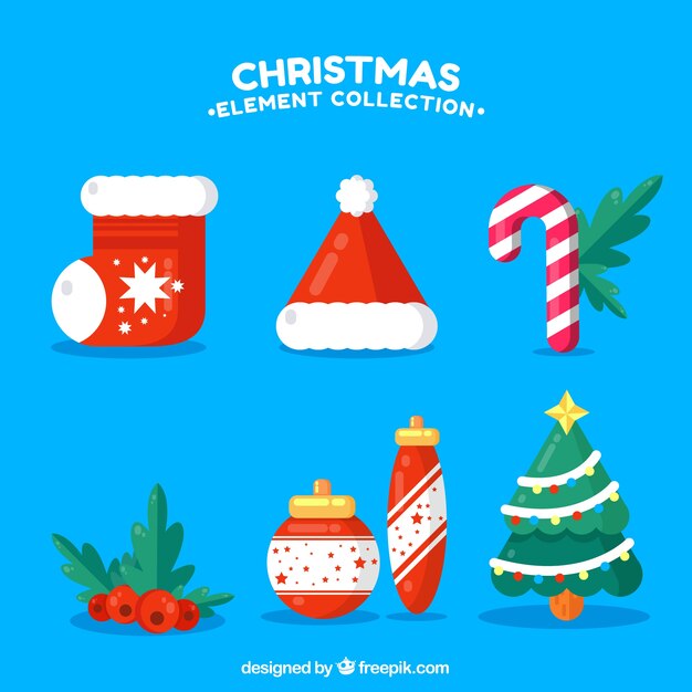 Pack of decorative christmas elements