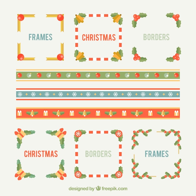 Pack of decorative christmas frames