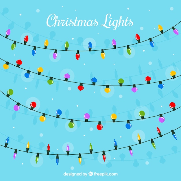 Free vector pack of decorative christmas lights