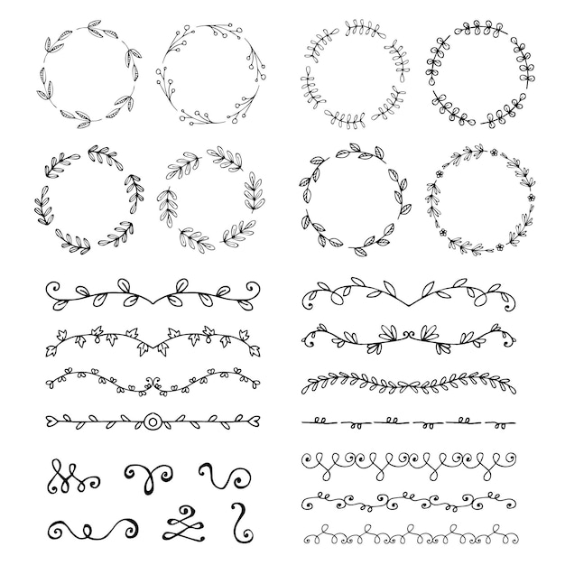 Free vector pack of decorative ornamental elements