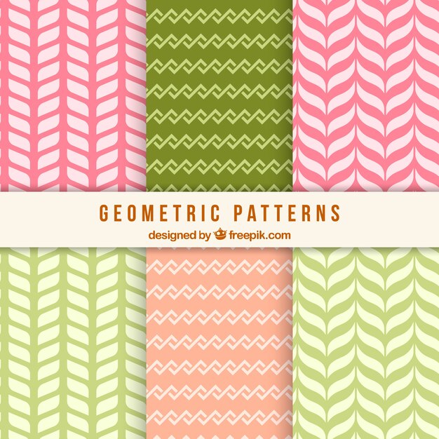 Pack of decorative patterns with pretty geometric shapes