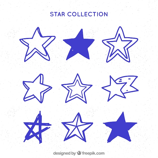 Vettore gratuito confezione di stelle decorative