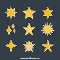 Free vector pack of decorative stars