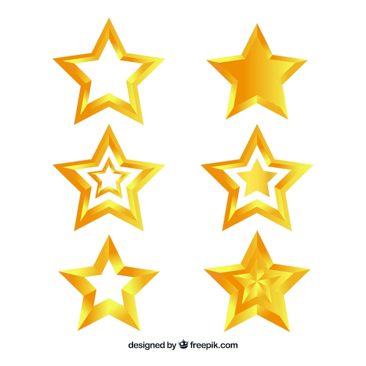Free Vector pack of decorative stars