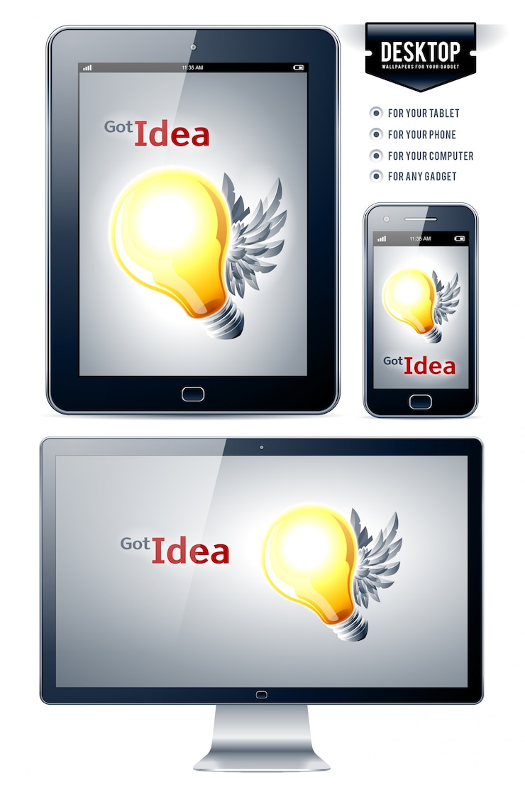 Free Vector pack of devices 