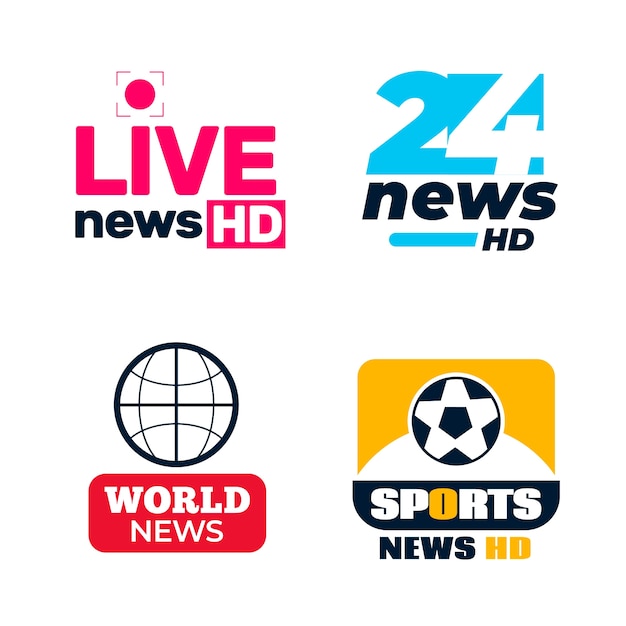 Пакет различных новостных логотипов