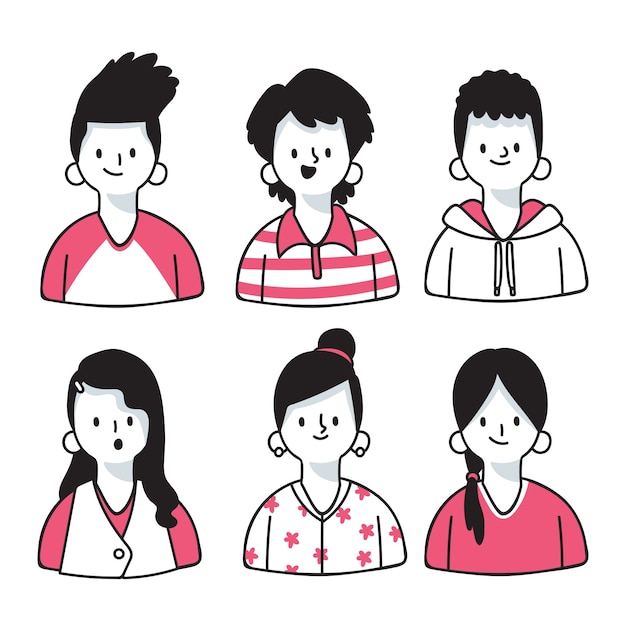 Free vector pack of different people avatars