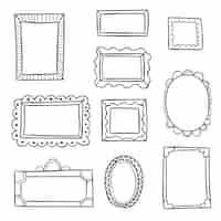 Free vector pack of drawn ornamental frames