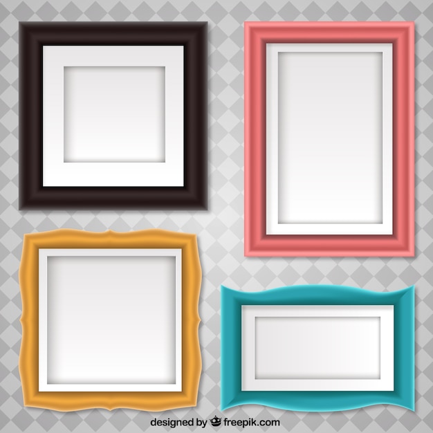 Pack of elegant colored frames