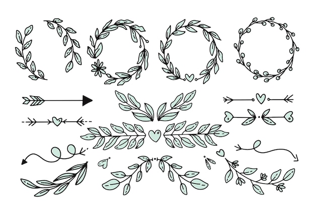 Free vector pack of elegant ornamental elements