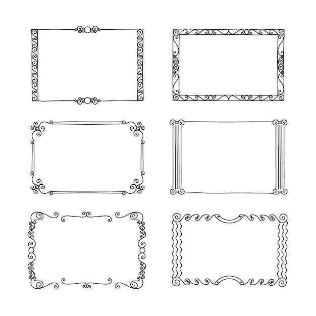 Pack of elegant ornamental frames