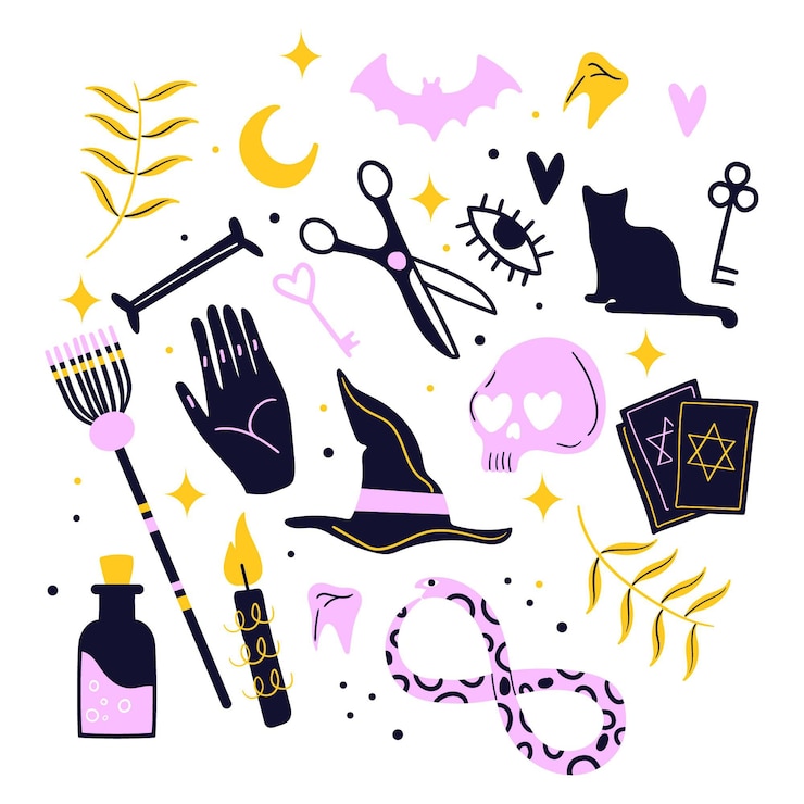 Free Vector pack of esoteric elements