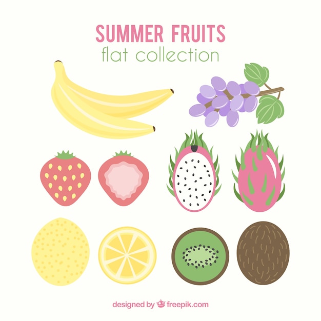 Free vector pack of exotic fruits