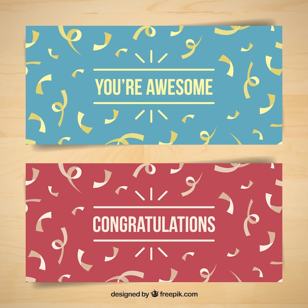 Free Vector pack of fantastic banners of streamer