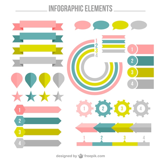 Free vector pack of fantastic infographic elements