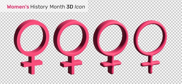 Free vector pack of female beveled icons for march 8