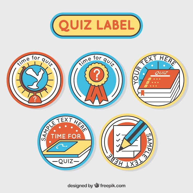 Download Free Collection Of Quiz Stickers Premium Vector Use our free logo maker to create a logo and build your brand. Put your logo on business cards, promotional products, or your website for brand visibility.