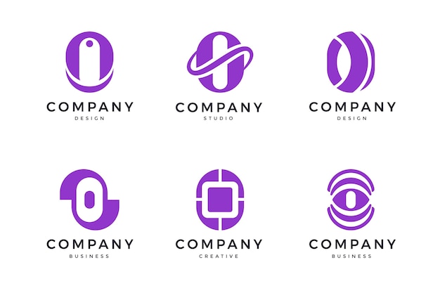 Free vector pack of flat o logo templates