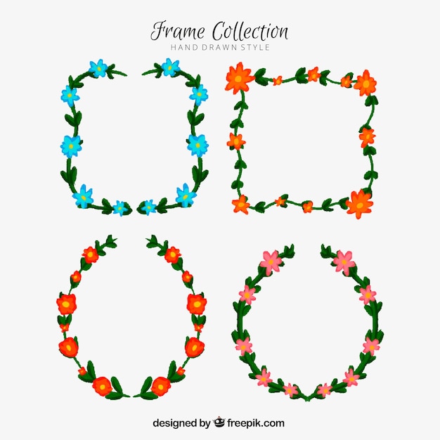 Free vector pack of floral frames