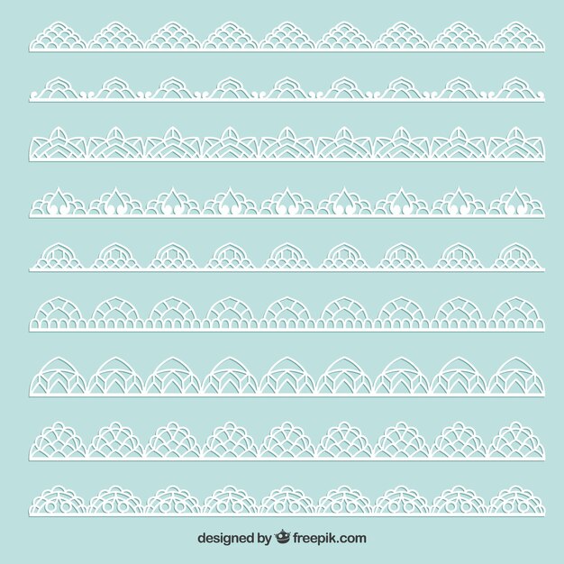 Pack floral lace borders